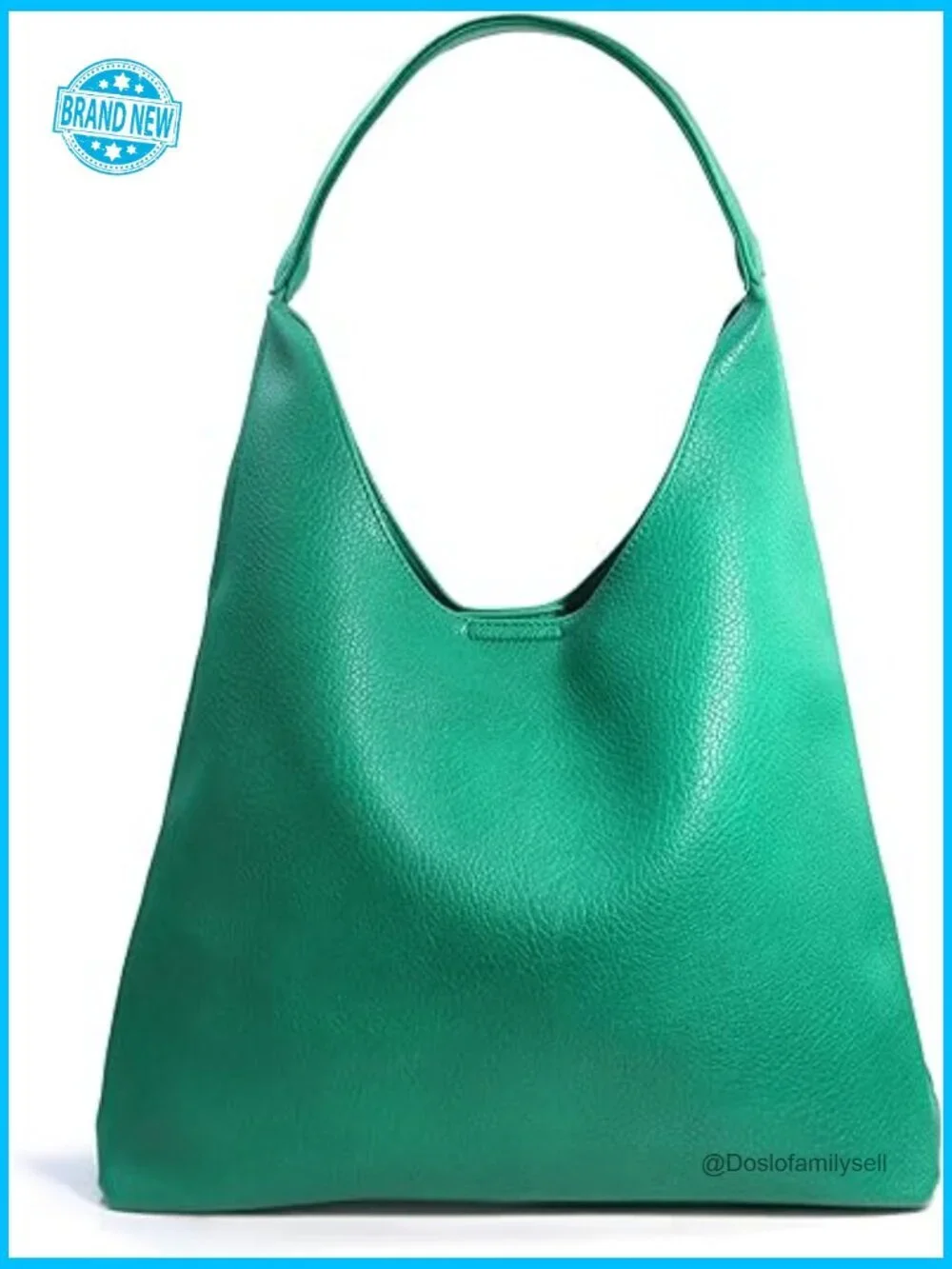 Slouchy Hobo Bag Soft Vegan Leather Tote Shoulder Handbag Work Commuter